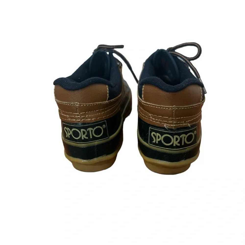 RAIN GUARD Sporto Women's Size 6 Duck Boots Brown Navy Thermolite Waterproof